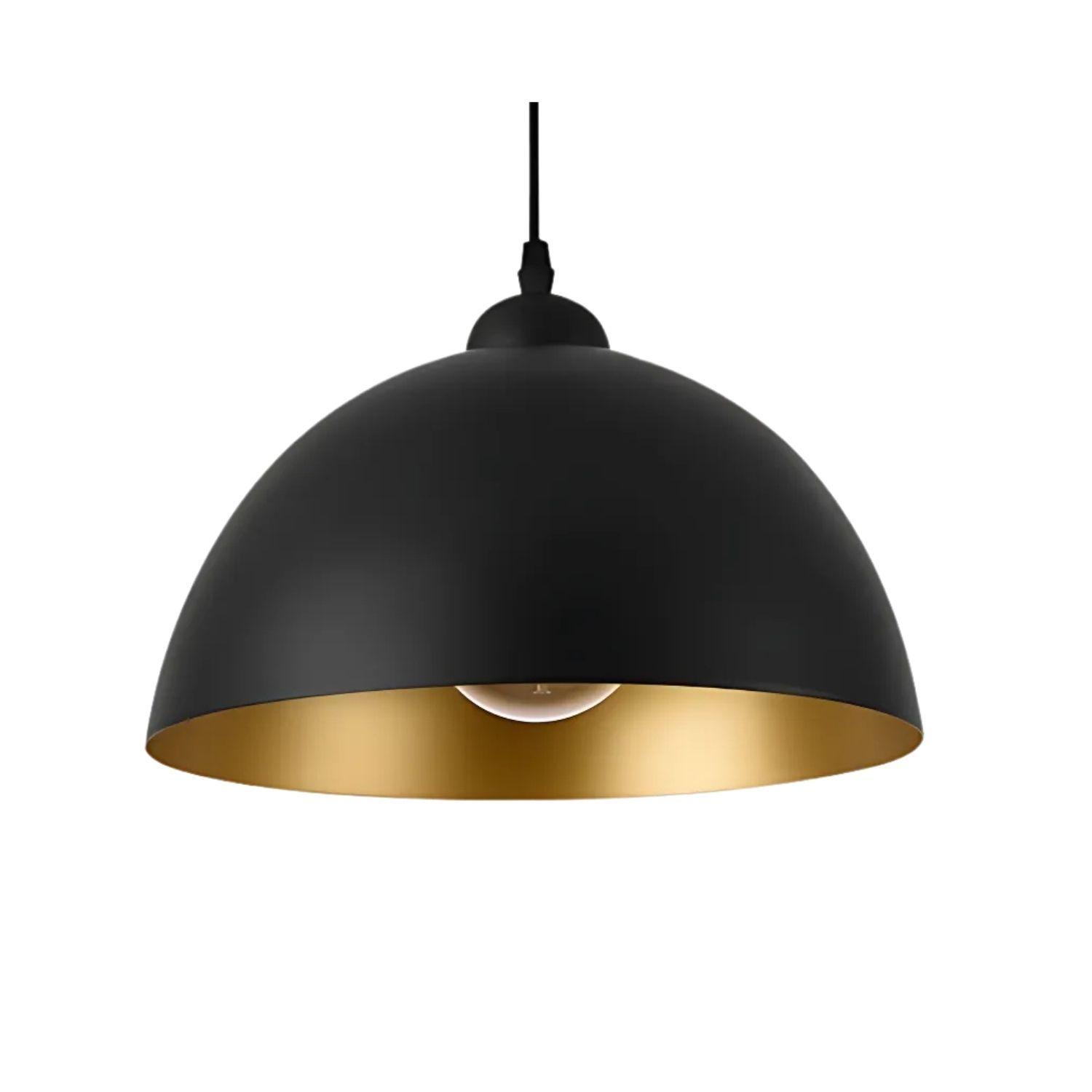 Lampara De Techo Colgante Cupula Vintage Decoracion Negro-1