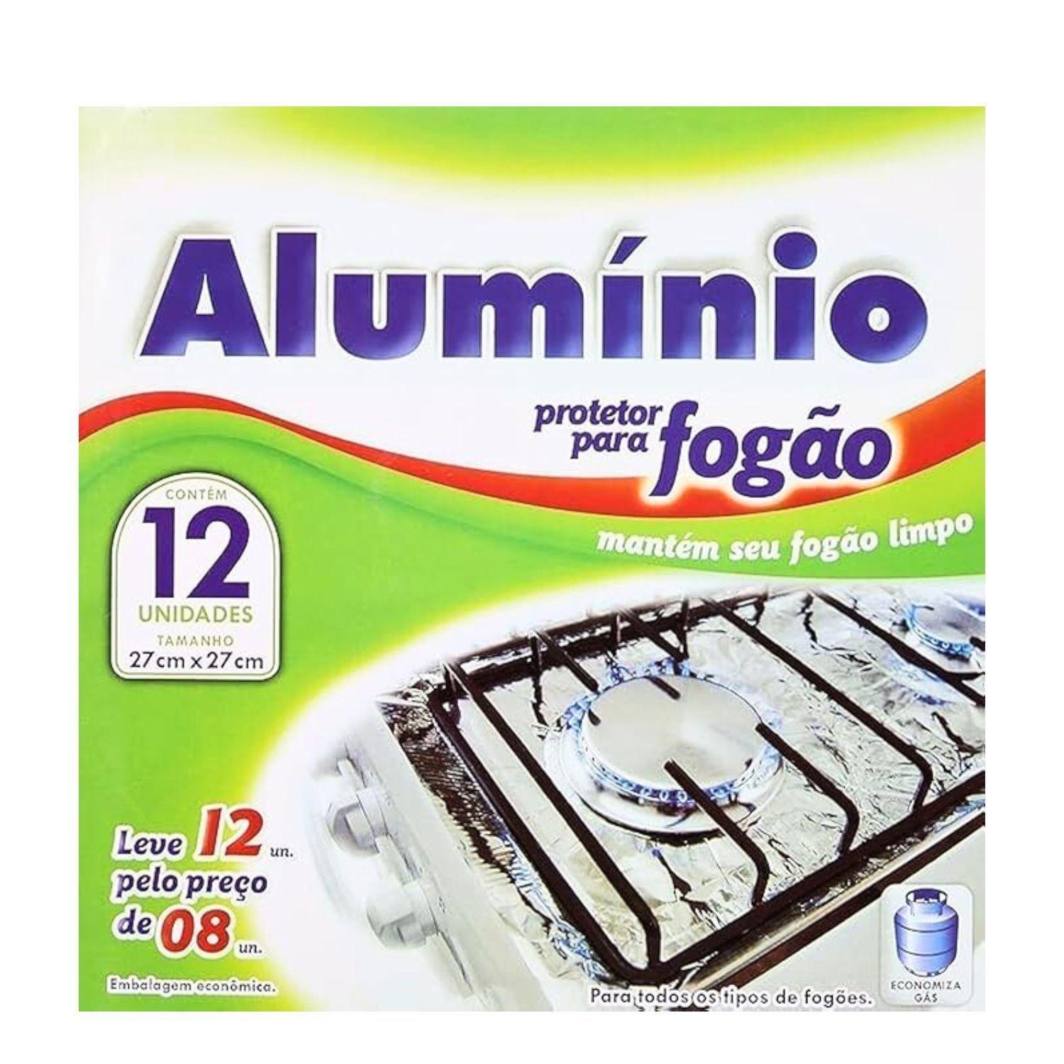 Papel Aluminio 12 Laminas Protector Cocina Estufa Fogón Gas-2