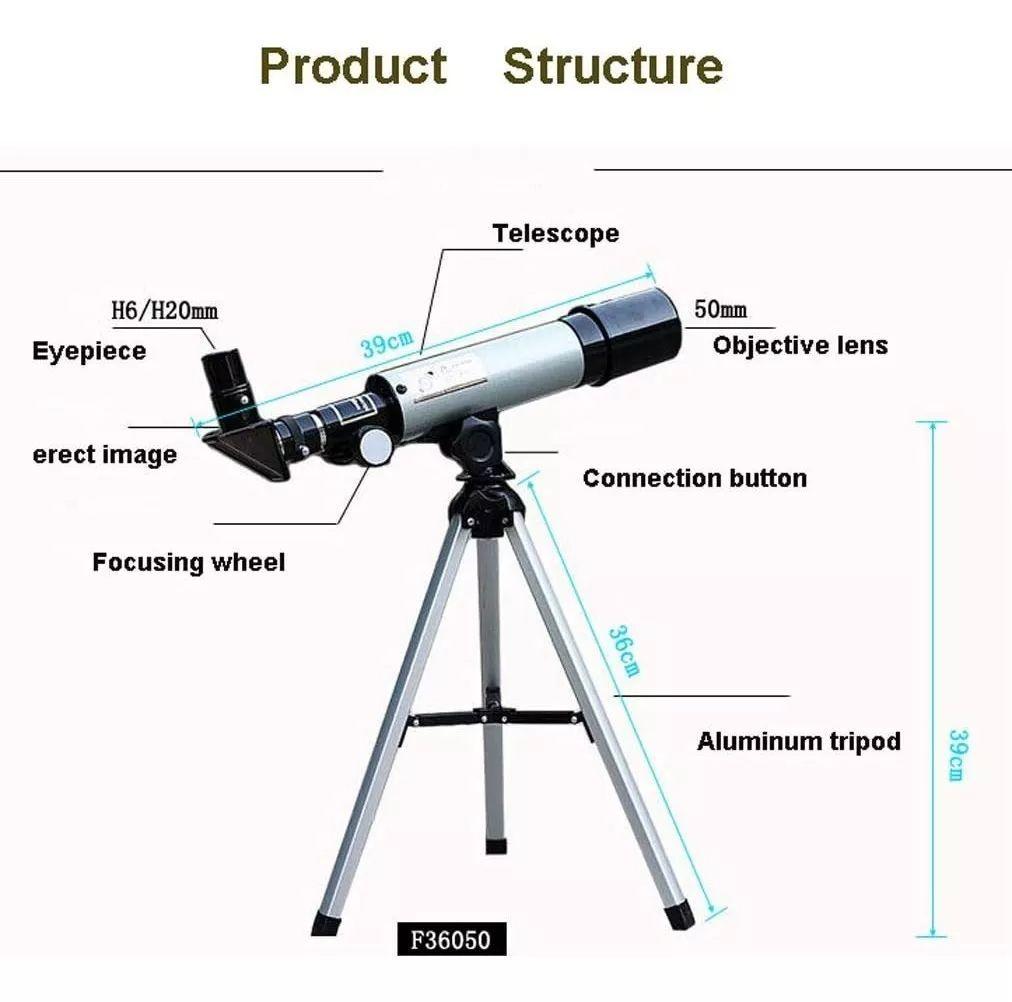 Telescopio Astronómico Profesional Filtro Solar F36050 Color Gris-3