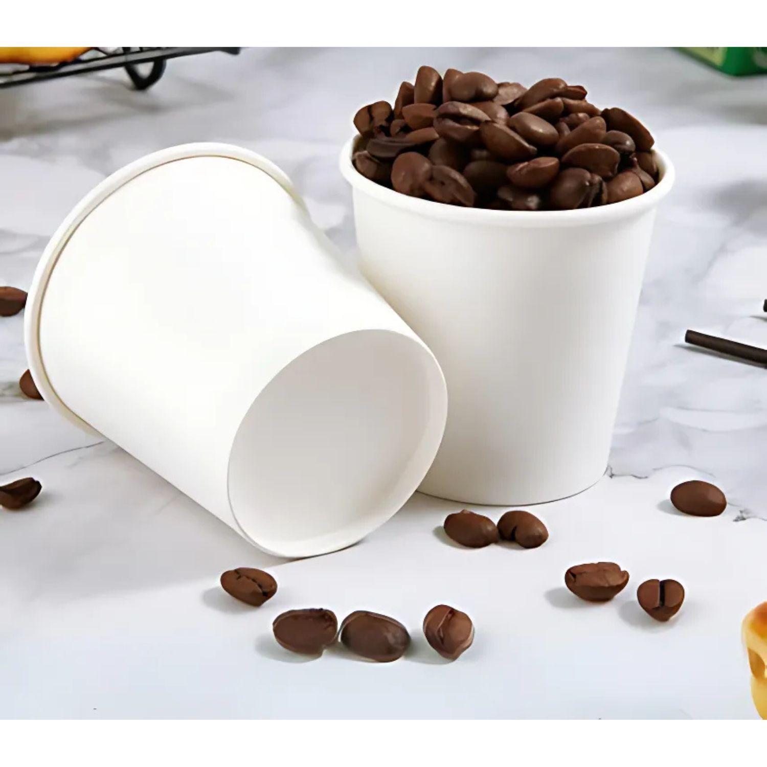 Set 20 Vasos Polipapel Termico 236mL 8Oz Desechable Blanco-3