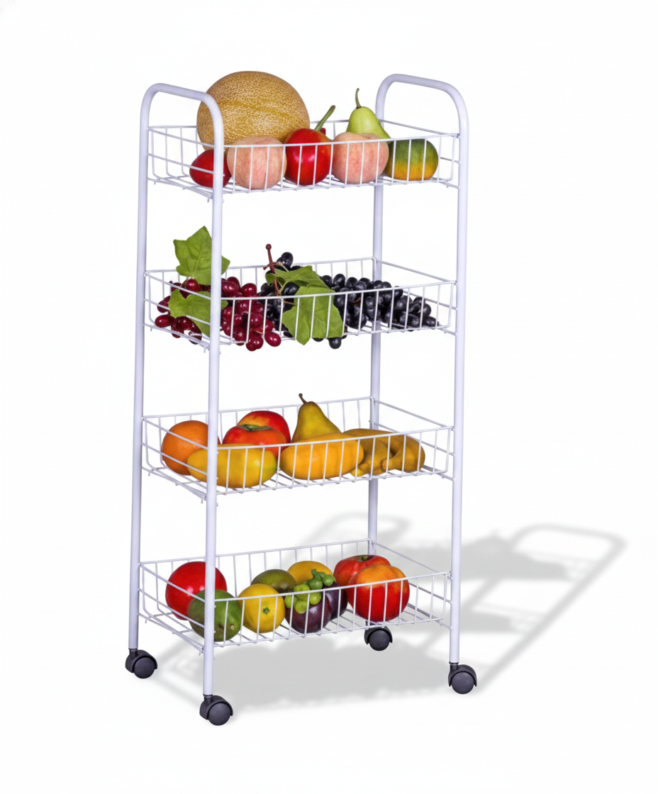 Carro Metalico con Ruedas Verdulero Frutero 4 Niveles-7