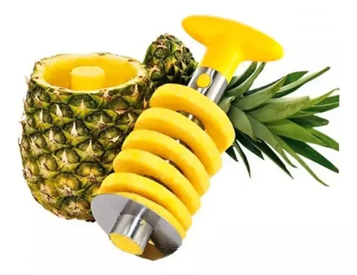 Cortador Pelador Piña Acero Inoxidable Rebanador Espiral-8