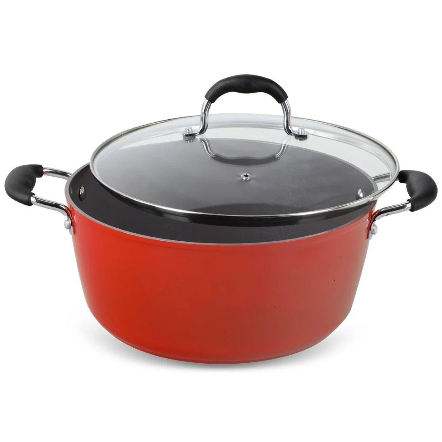 Cacerola Bohlier Modelo Venus 28cm Aluminio Tapa Vidrio Olla-3