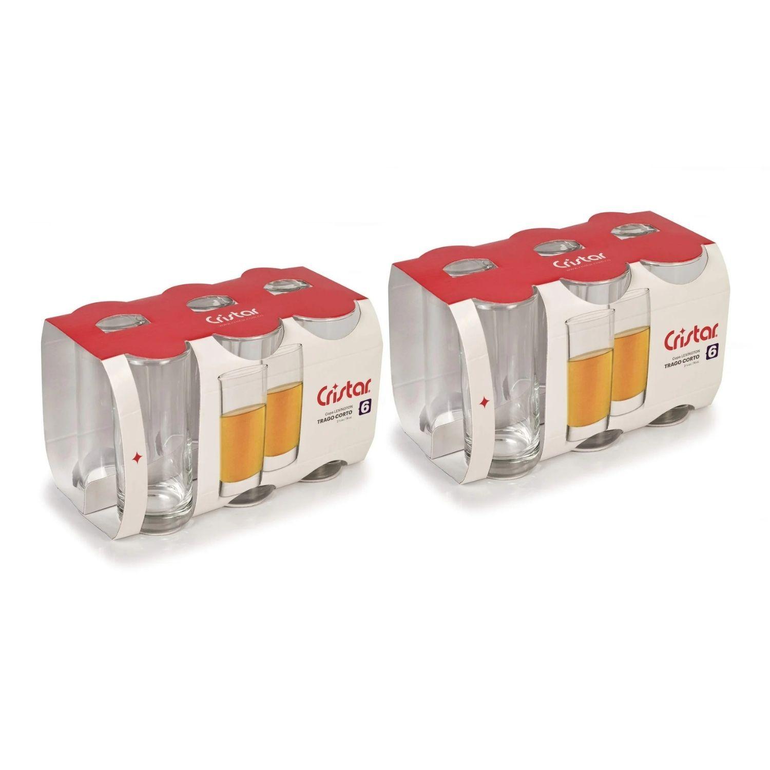 Set 12 Vasos Lexington Tequila 74mL Cristar Elegante Vidrio-3