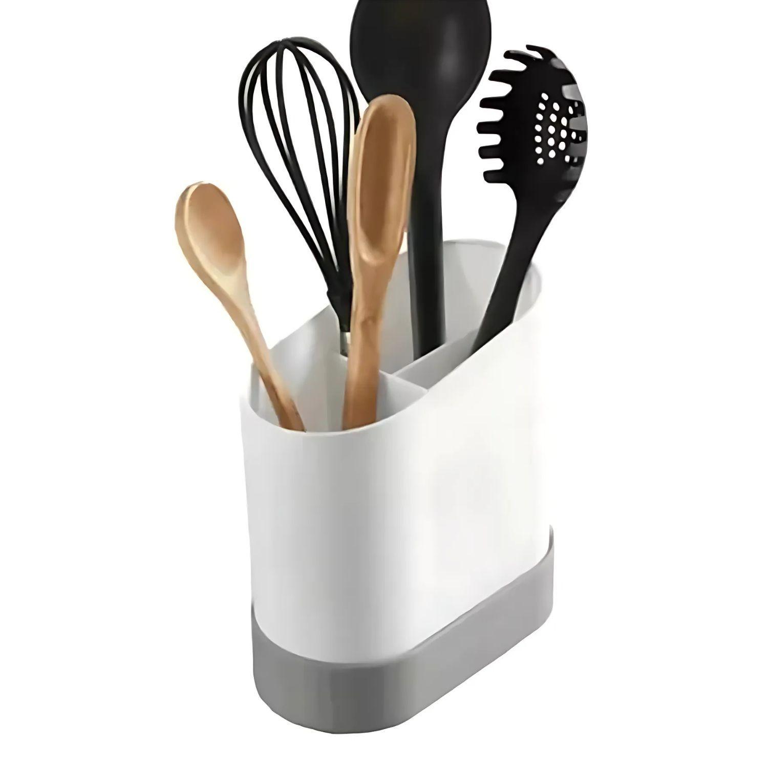 Escurridor de Cubiertos Organizador Cocina Moderno Blanco-2