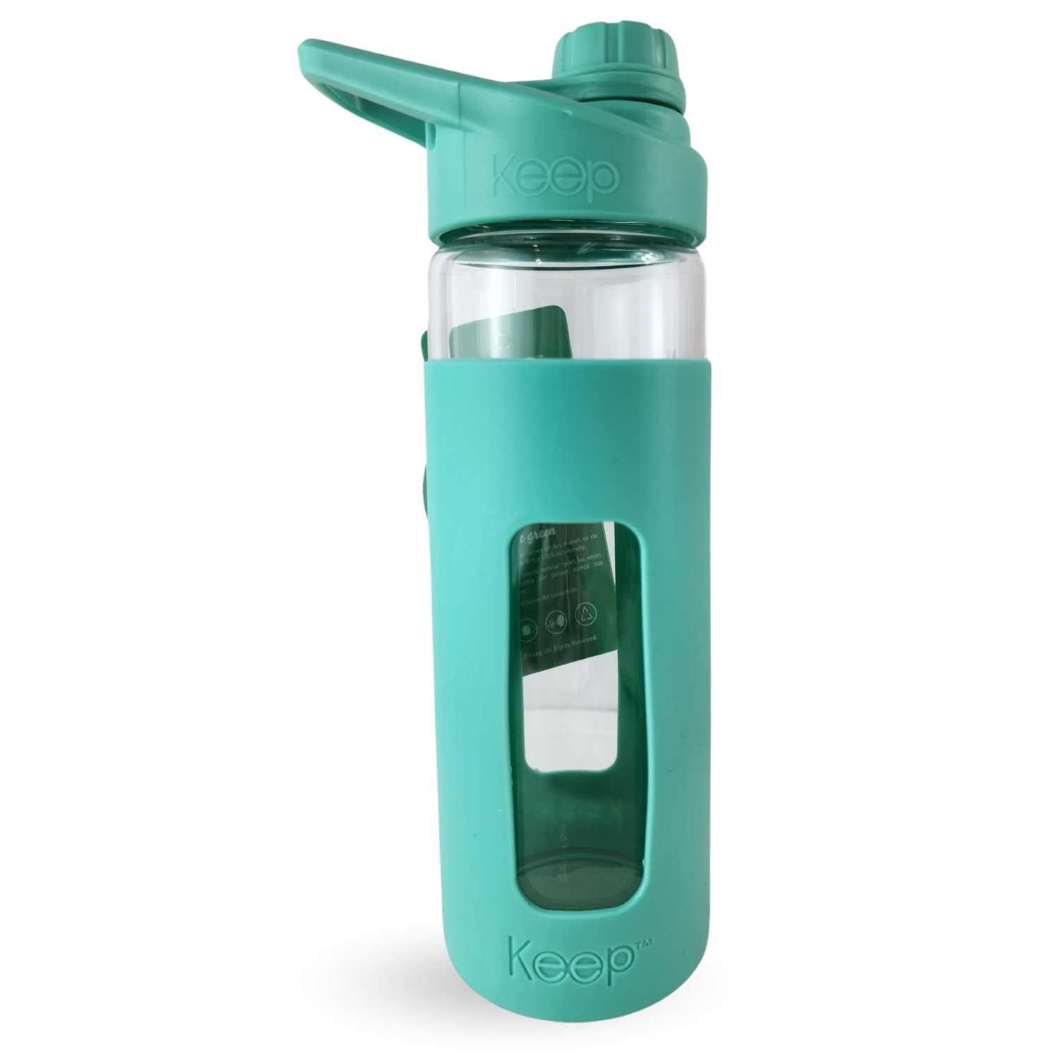 Botella Keep 470ml Vidrio Protector Agua Deportes Outdoor-0