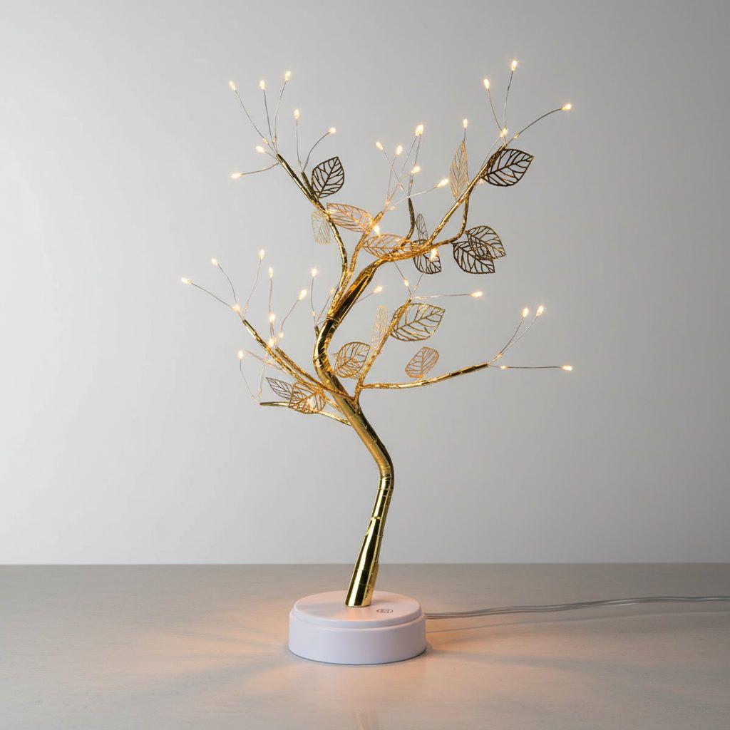 Lampara de Mesa Arbol Bonsai 72 Led Usb Velador Decoracion-6