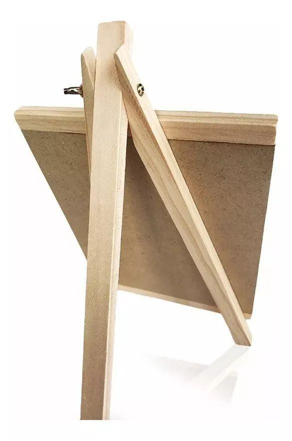 Pizarra Negra De Tiza Con Atril De Madera Tipo Caballete 16x28-4