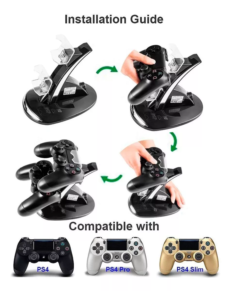 Soporte Control Cargador Joystick Ps4 Base Carga Mando Ps4-4