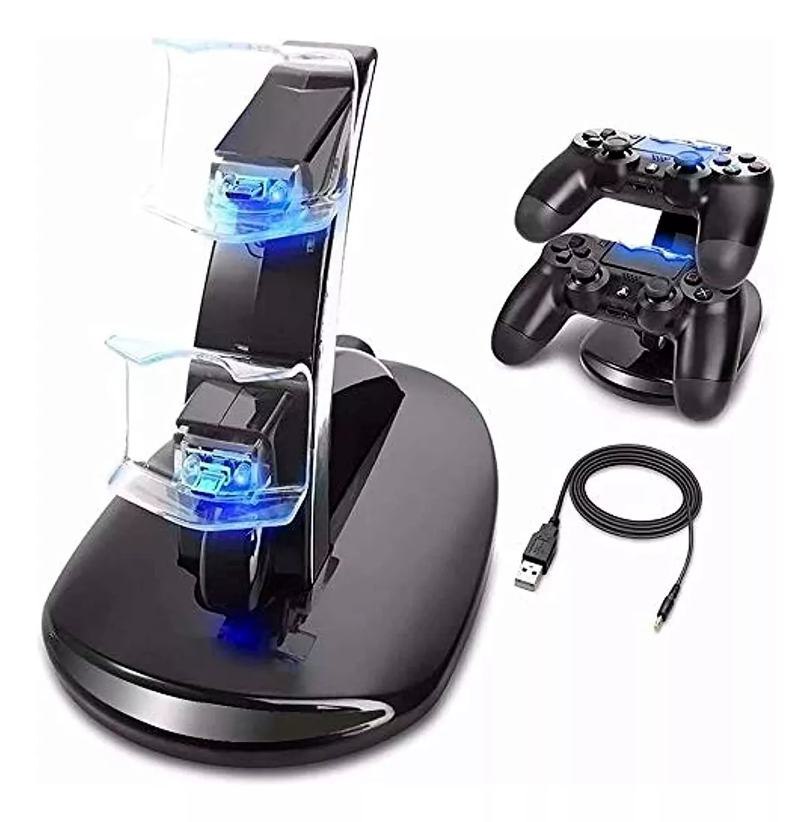 Soporte Control Cargador Joystick Ps4 Base Carga Mando Ps4-0