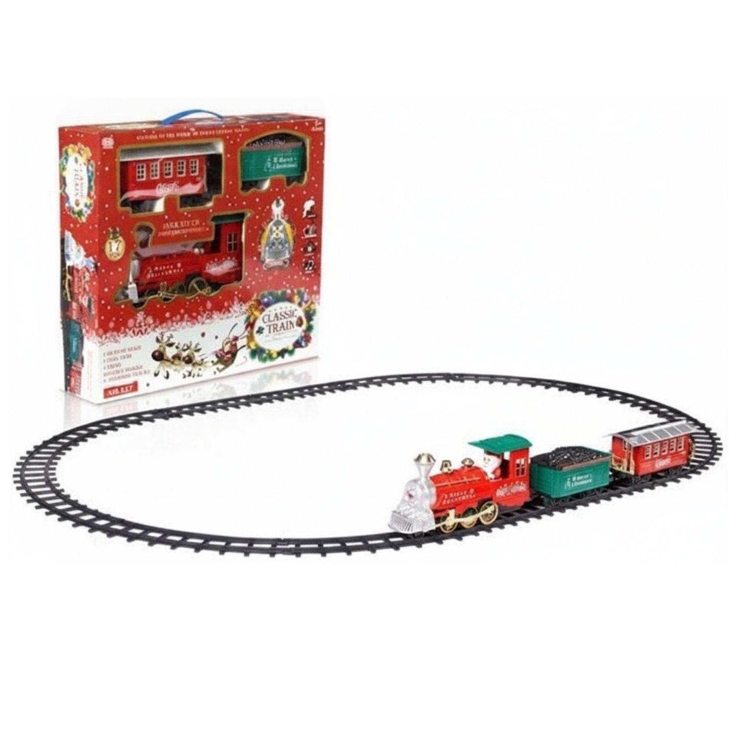 Tren Navideño Clásico con Rieles Locomotora 17 Piezas-0