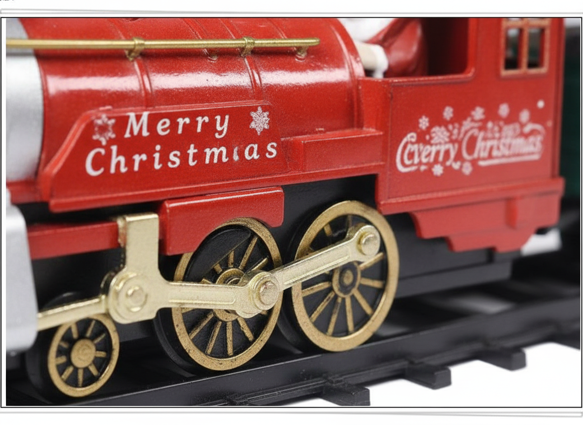 Tren Navideño Clásico con Rieles Locomotora 17 Piezas-1