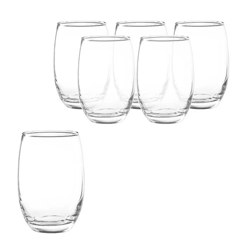 Pack 12 Vasos Altos Vidrio Mikonos Cocina-2