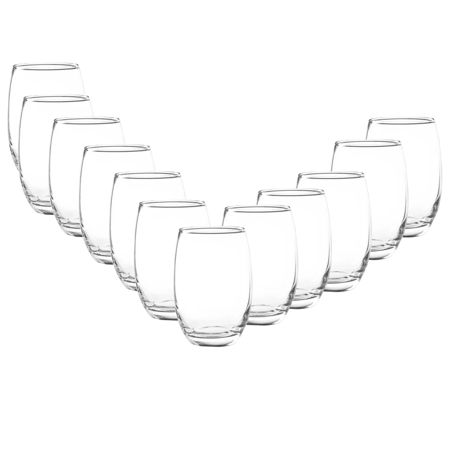 Pack 12 Vasos Altos Vidrio Mikonos Cocina-3
