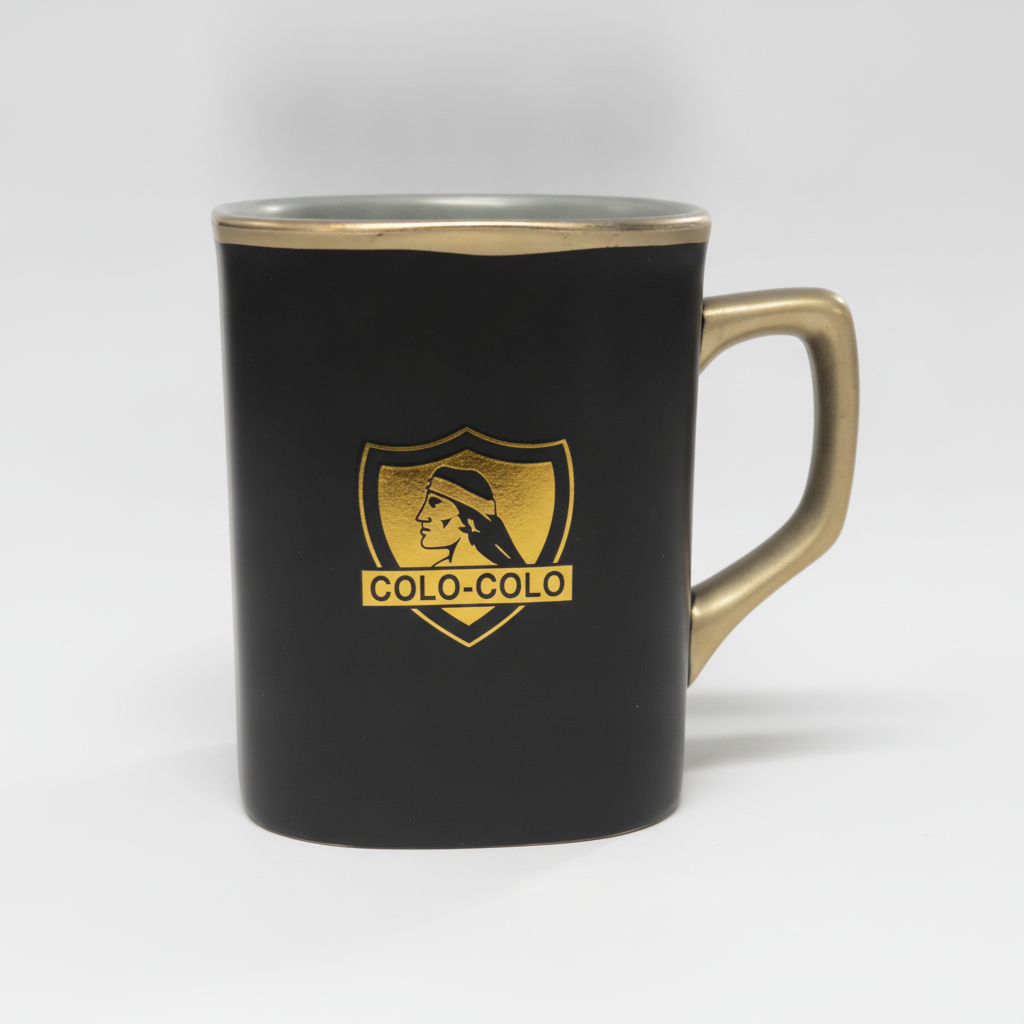 Tazón Colo Colo Negro Dorado 525ml Cuadrado Ceramica Taza-8
