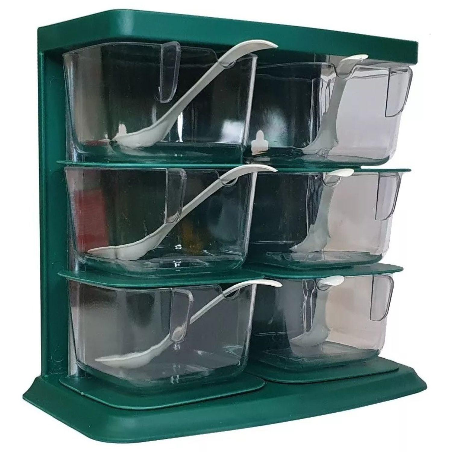 Especiero Vertical 6 Compartimientos 18cm Color Gris-0