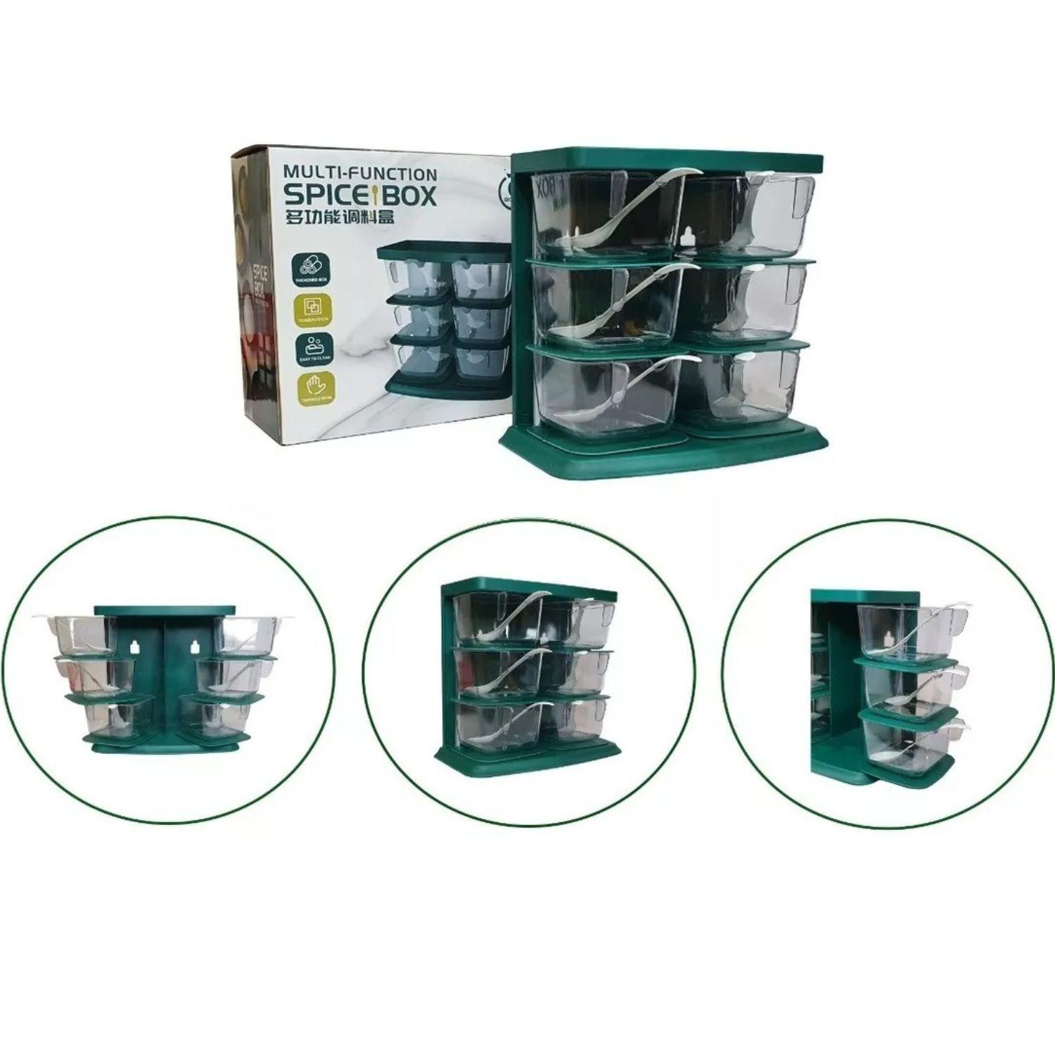 Especiero Vertical 6 Compartimientos 18cm Color Gris-2