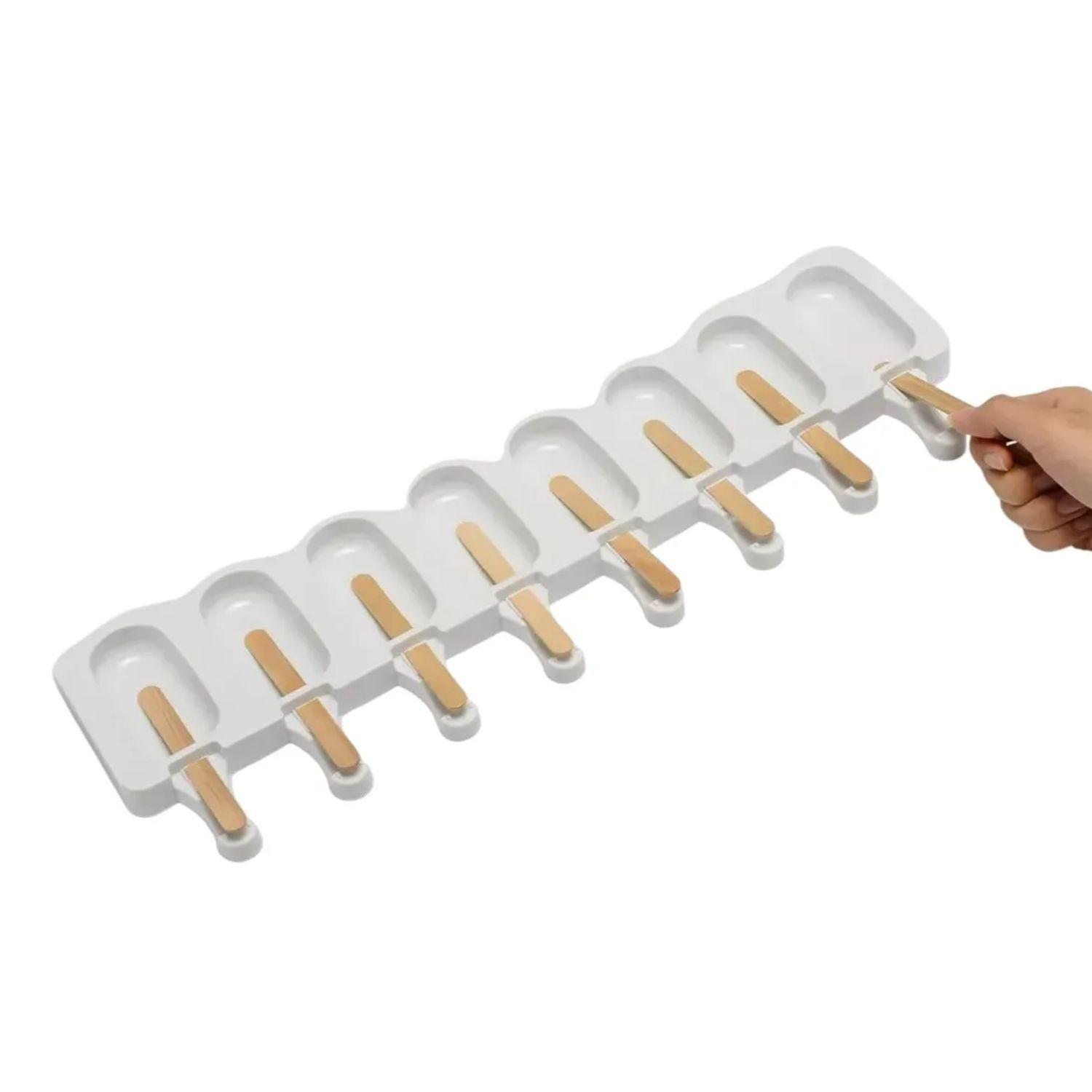 Set 2 Moldes Silicona Helado Paletas 8 Cavidades Reposteria-2