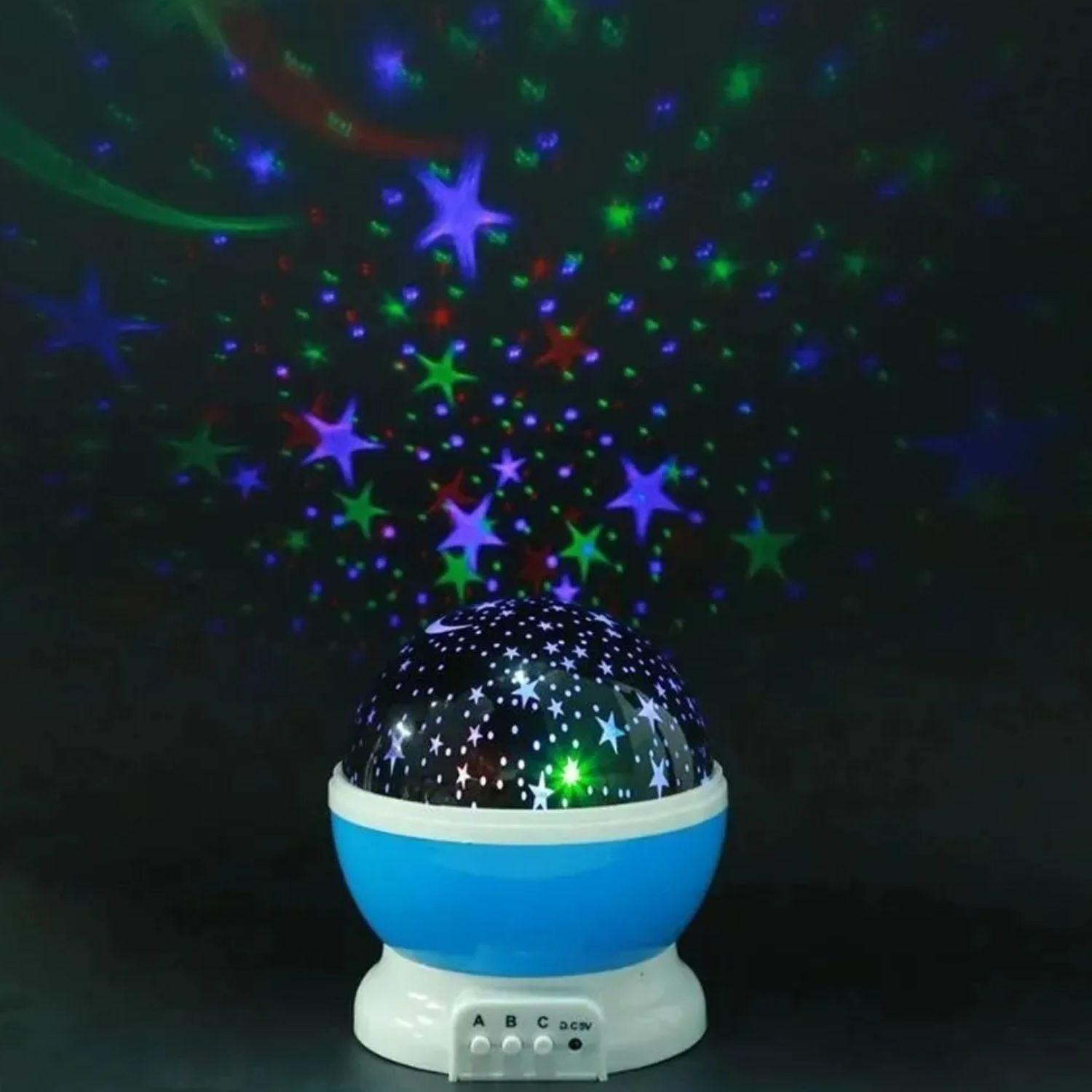 Proyector Lampara Luz Led Espantacuco Cielo Estrellas Azul-3
