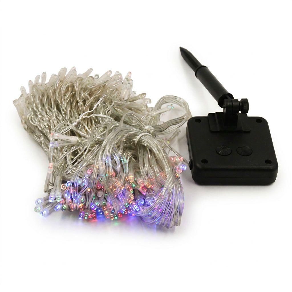 Luces Solares Navidad Cortina LED 300L 3x3m RGB Exterior-0