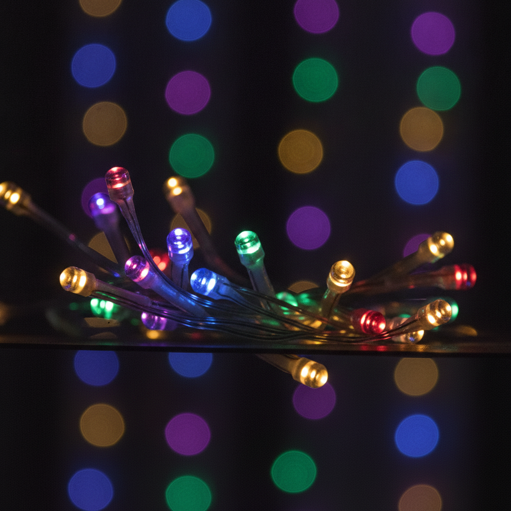 Luces Solares Navidad Cortina LED 300L 3x3m RGB Exterior-4