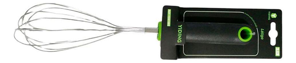 Batidor De Huevos Metalico Mango Negro 28 Cm-1