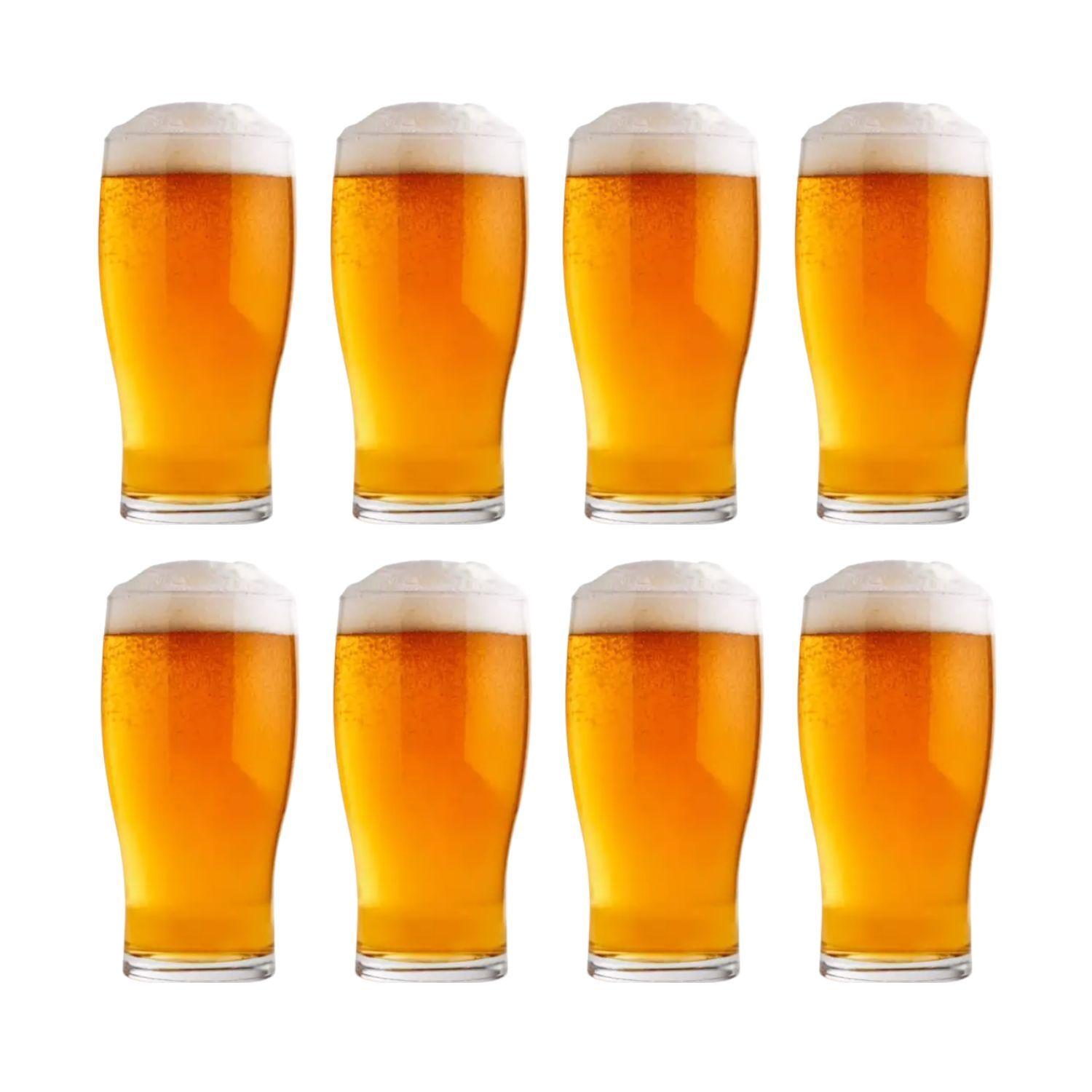 Pack 8 Vasos Cerveceros Vidrio Modelo Amberes 560ml-0