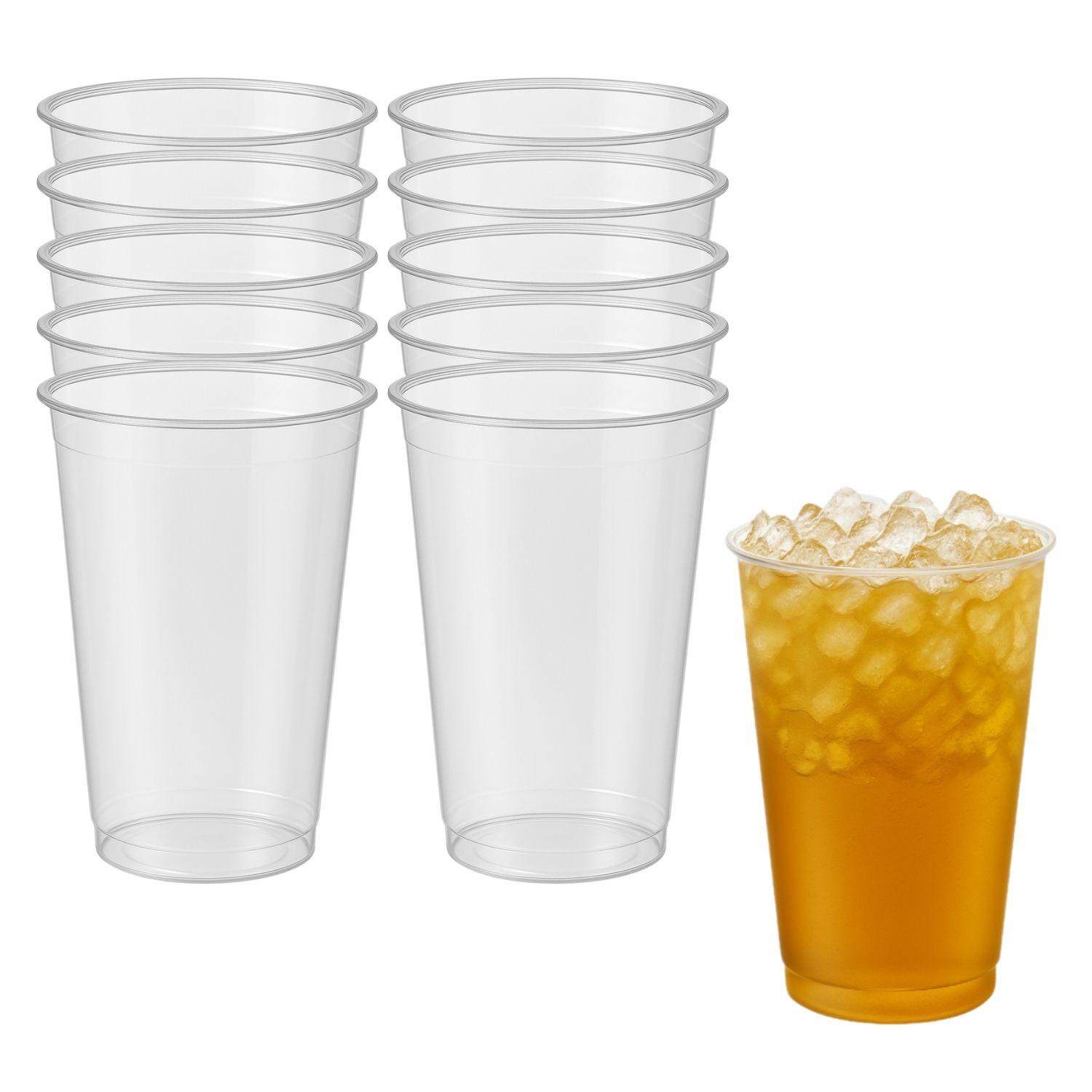 Set 30 Vasos Plastico 500mL Acrilico Desechable Transparente-0