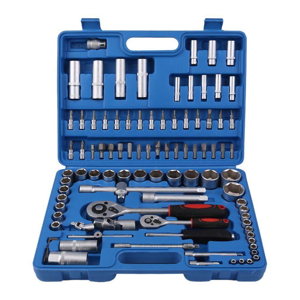 Set Caja Herramientas Dados 94 Piezas Acero Carbono 1/2 1/4-2