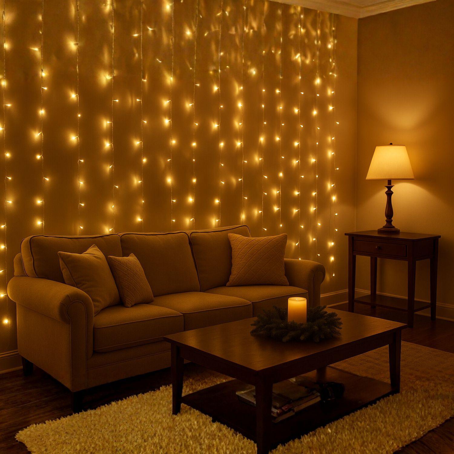 Guirnalda A Corriente Cortina Cascada Calida 5 Metros-3