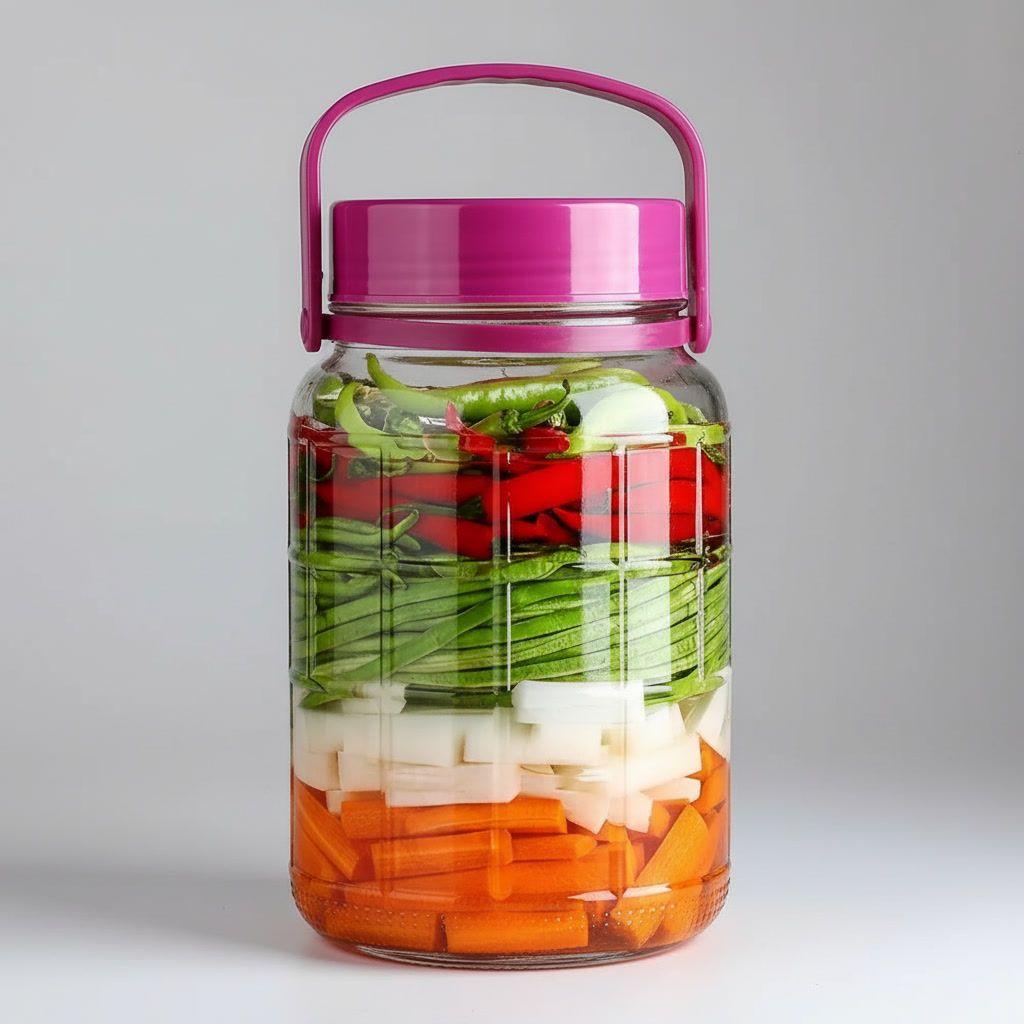 Frasco Vidrio Hermético Escabechero 3 Litros con Tapa-3