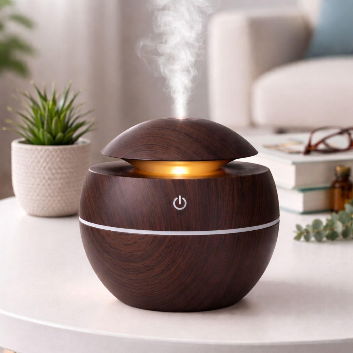 Pack 2 Humidificador Aromatizador Madera Beige 12 Esencias-2