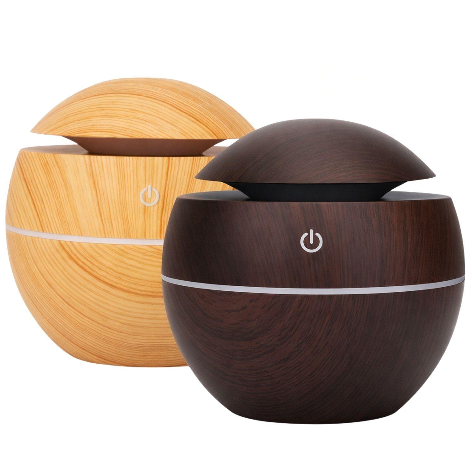 Pack 2 Humidificador Aromatizador Madera Beige 12 Esencias-3