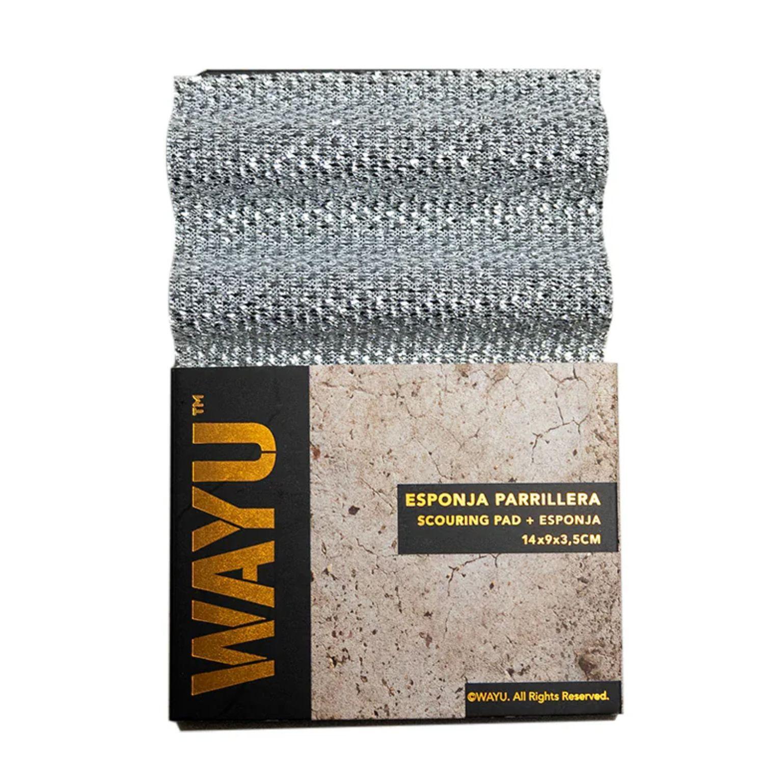 Esponja Parrillera Wayu Gris Abrasiva Limpieza Parrilla-2