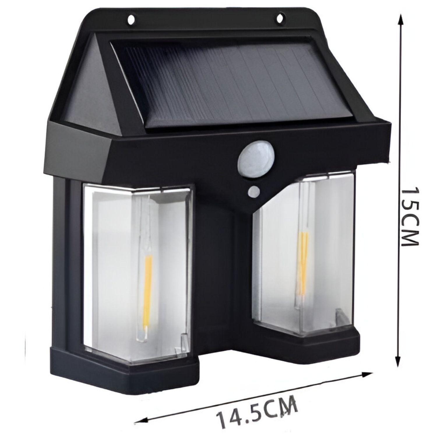 Lampara Solar Exterior Estilo Farol Pared Sensor Movimiento-2