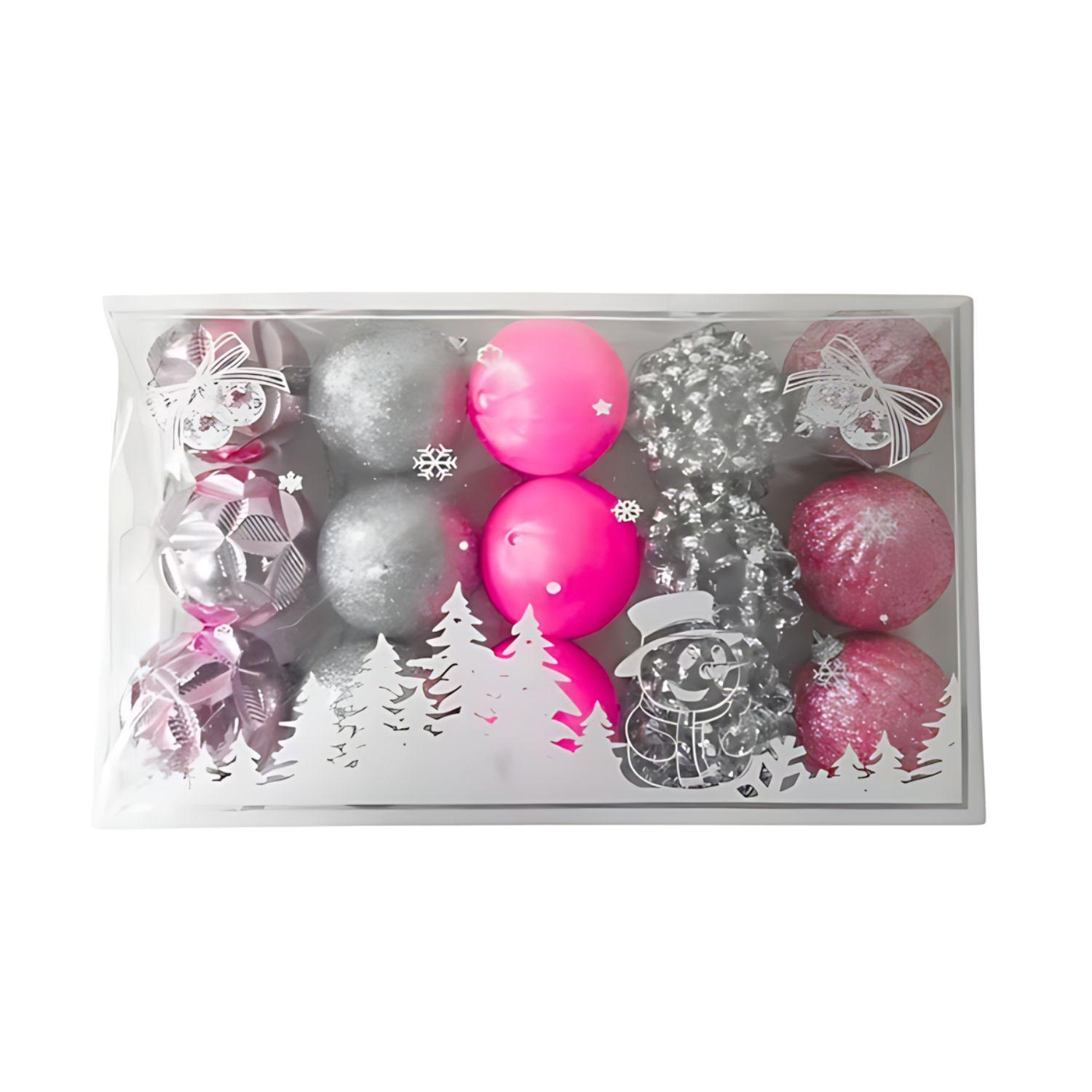 Set 12 Bambalinas Esferas Adornos Navideños Decoración 6cm-2