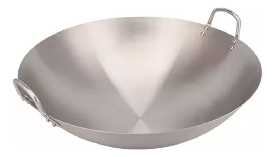 Disco Wok De Acero Inoxidable 32 Cm Para Cocinar Premium-0