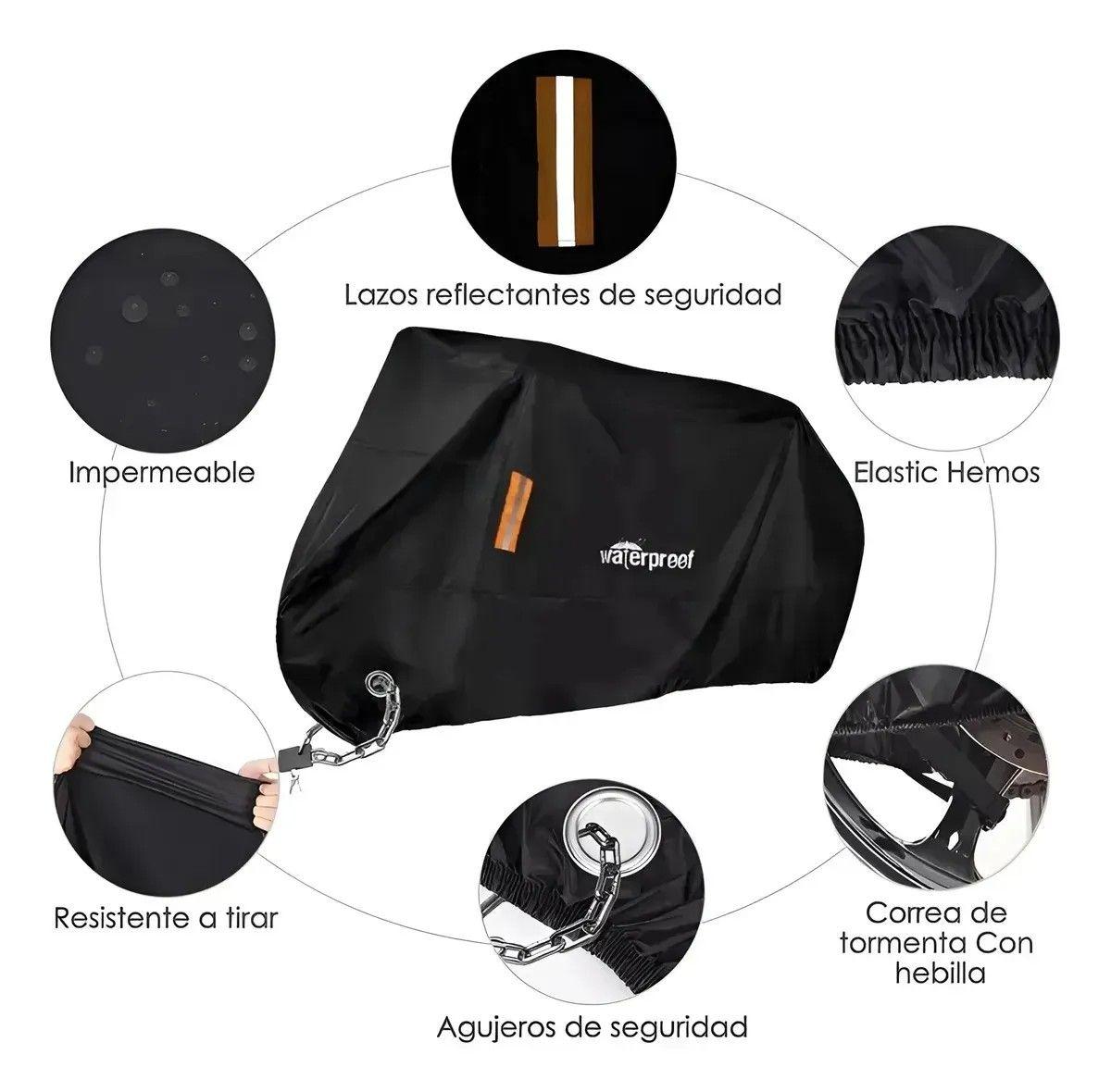 Carpa Cobertor Funda Para Bicicleta Impermeable 110 X 200cm-5