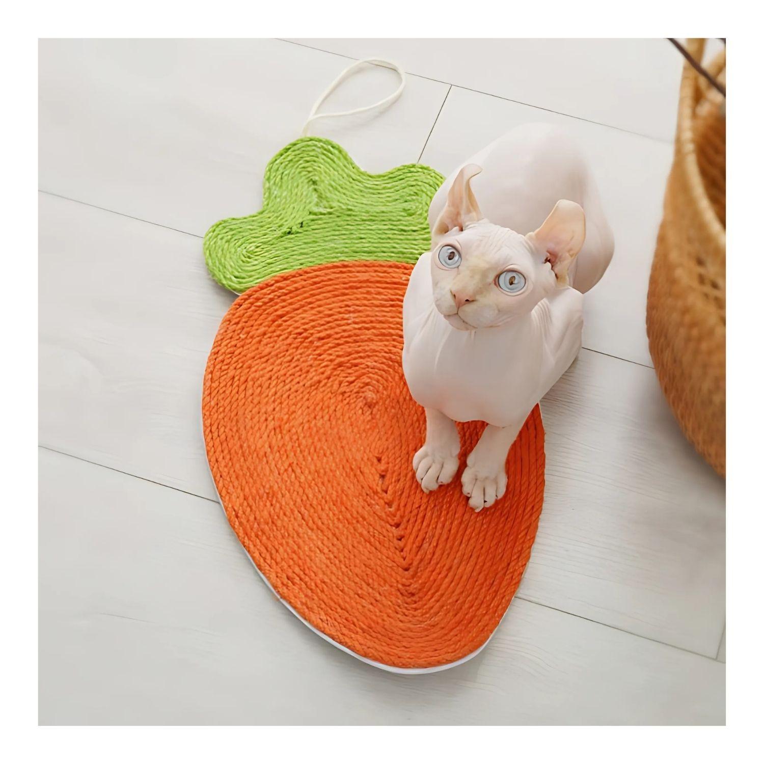 Rascador Cuerda Para Gatos Interactivo Forma De Zanahoria-2