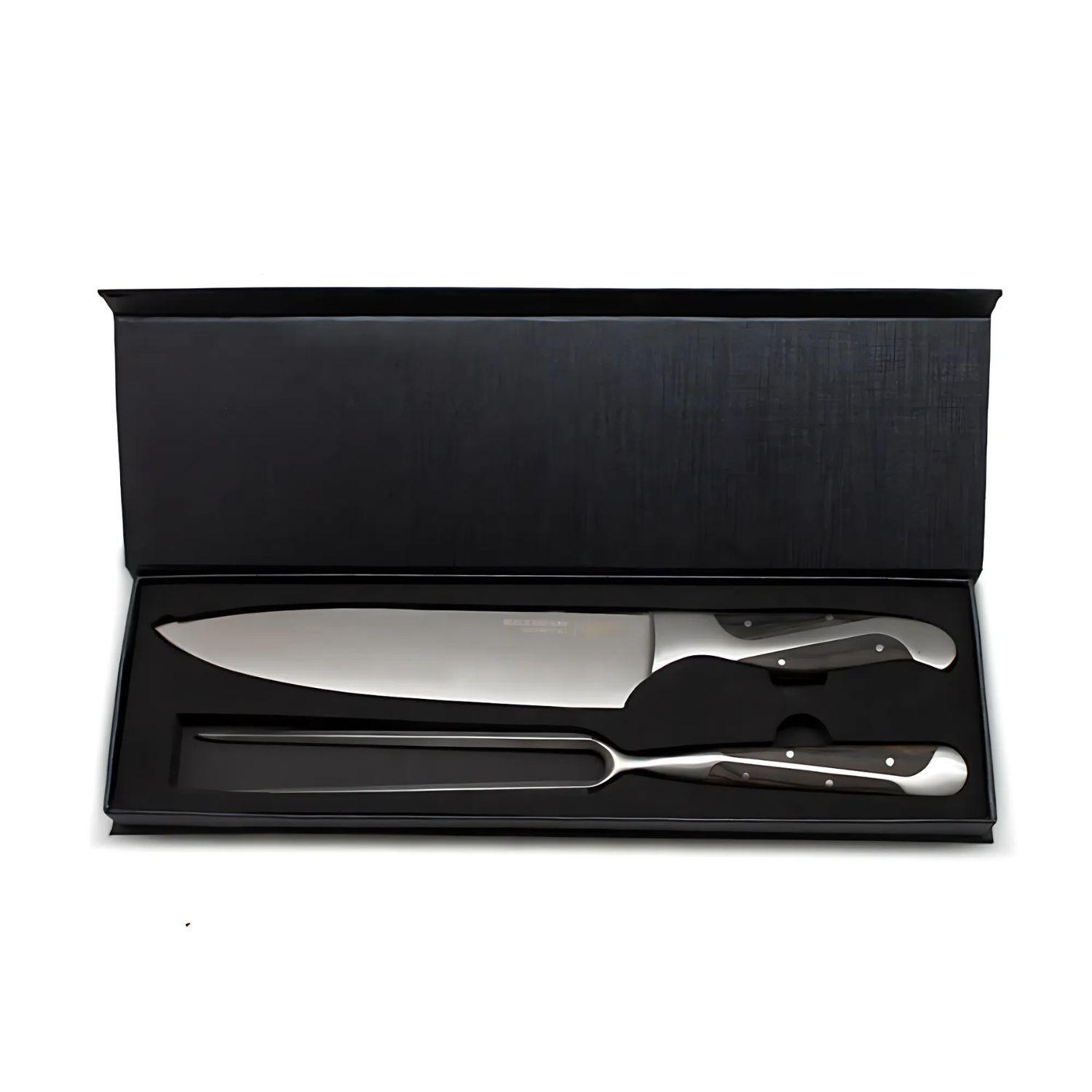 Set Parrillero Wayu Black Edition Cuchillo Con Pincho Premium-2