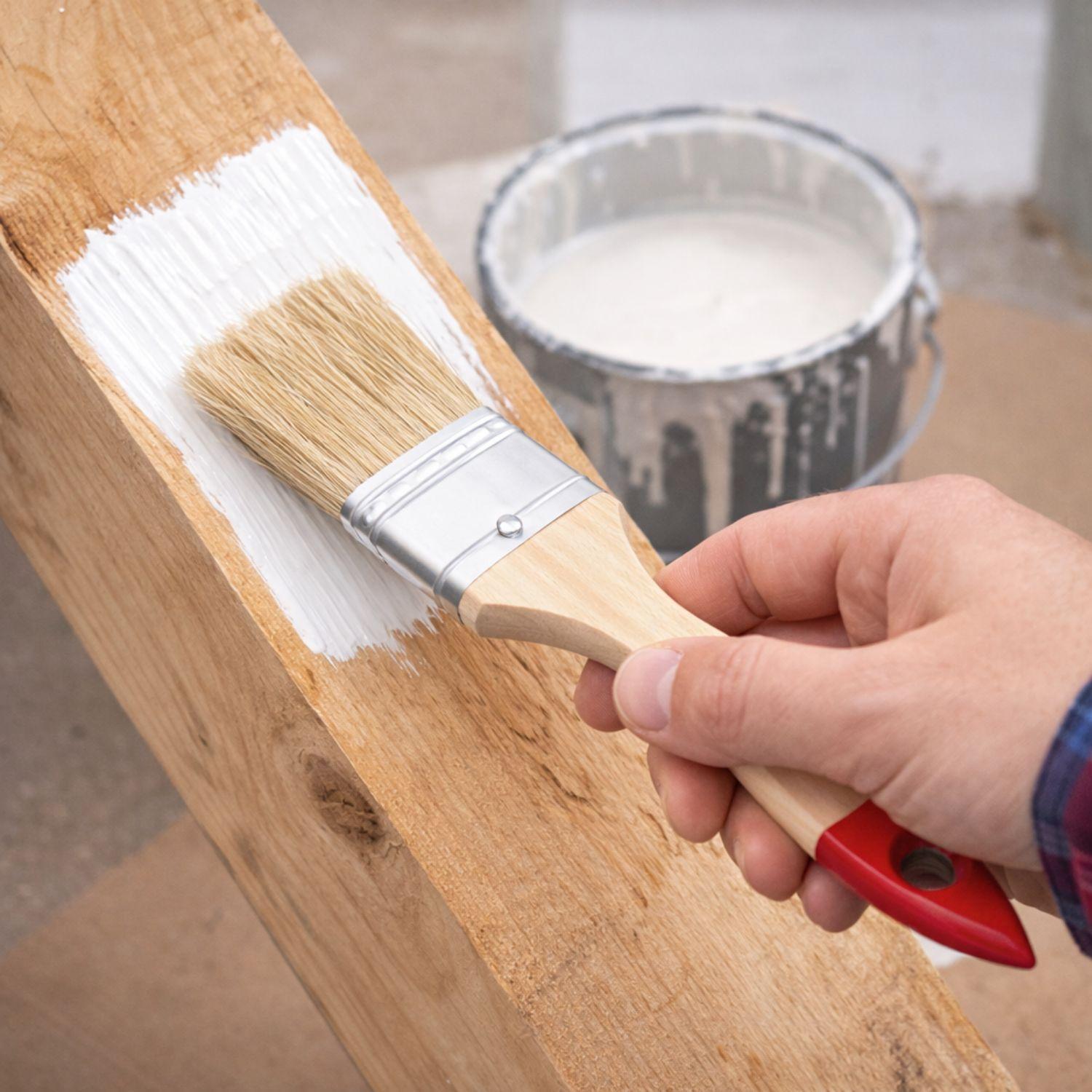 Brocha Mango Madera 1.5 Pulgadas Para Pintar Construcción-2