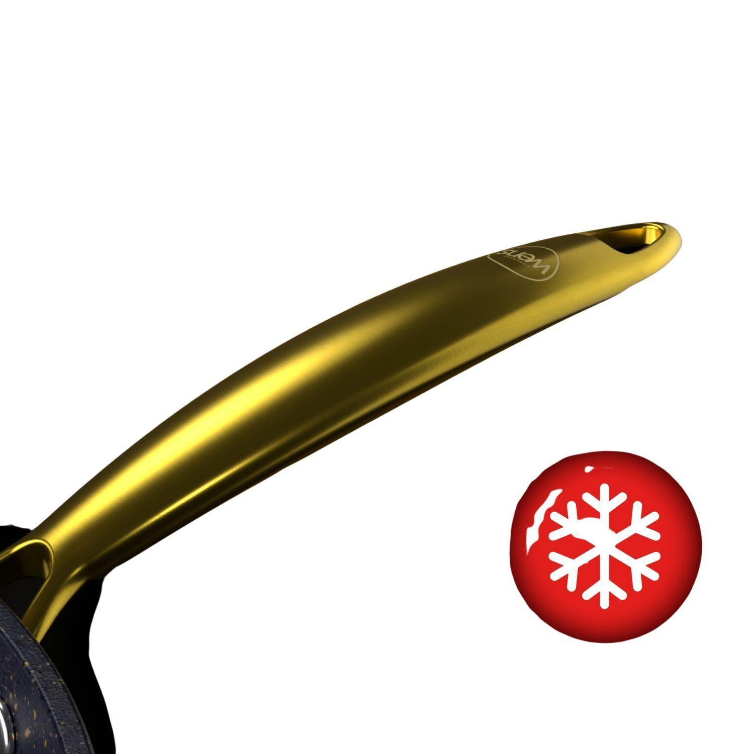 Wok Wens Golden Series 28cm Acero Inoxidable Tapa de Vidrio-3