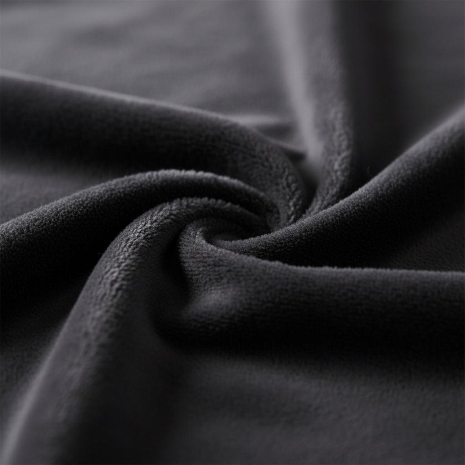 Manta Frazada Polar Flannel Lisa Negro Martine 127x152cm-4
