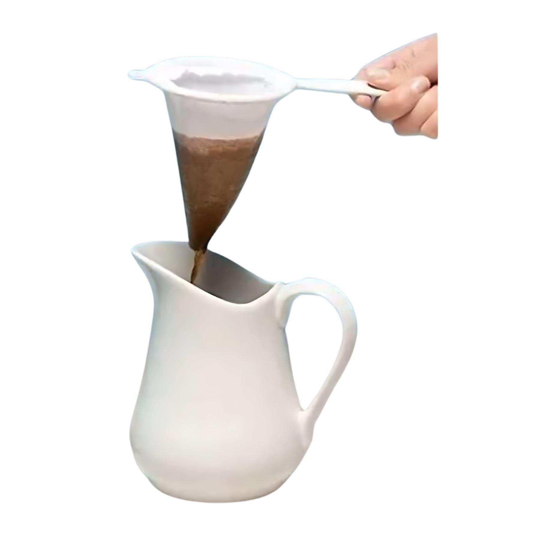 Set 3 Coladores 10 12 14cm Tela Café Grano Vegetales Yogurt-2