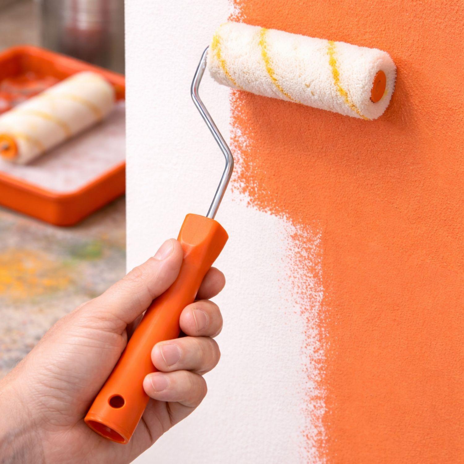 Set 10 Rodillos Chiporro Mango Plastico 10x30Cm Para Pintar-2