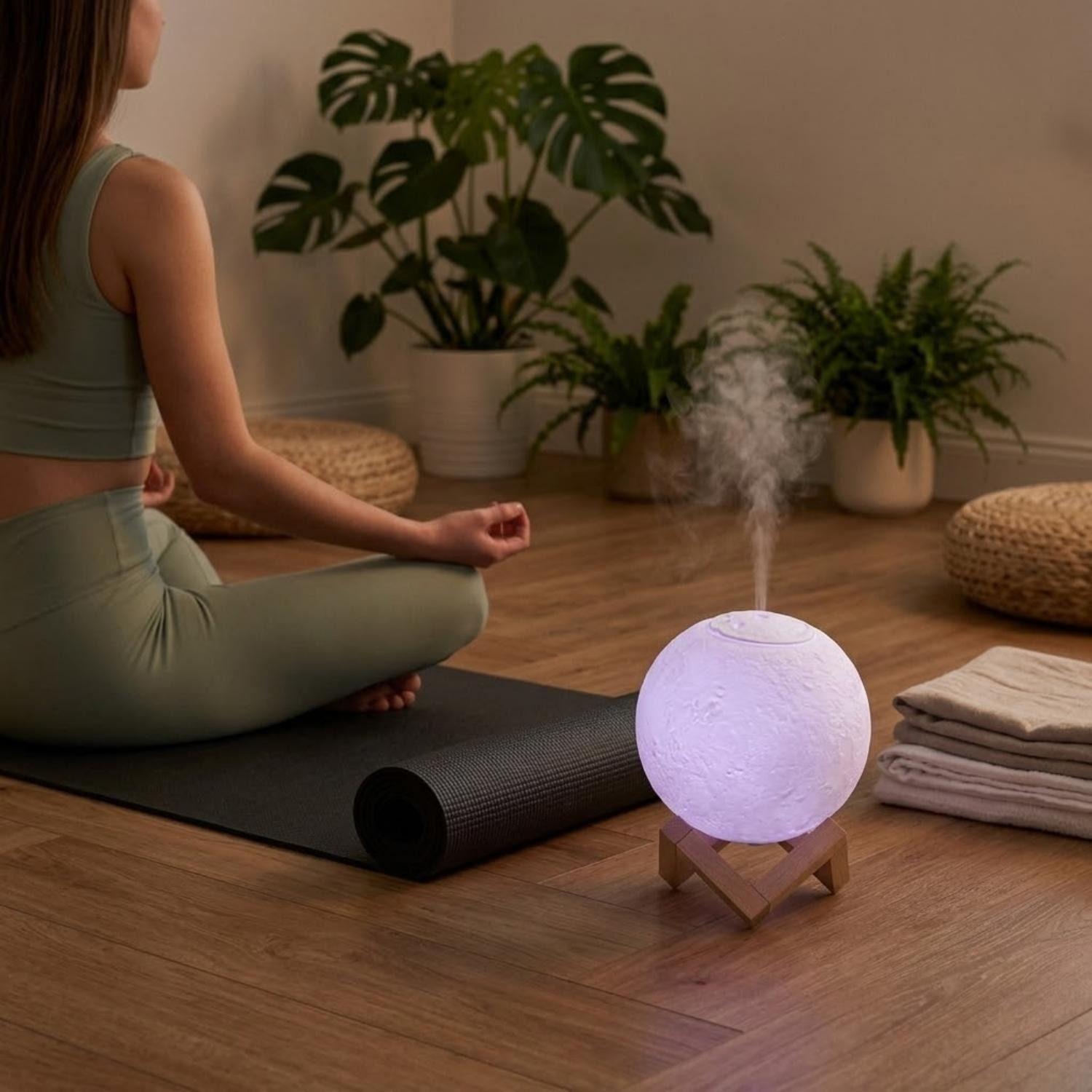 Humidificador Luna Silencioso Aromatico Hogar Blanco-1
