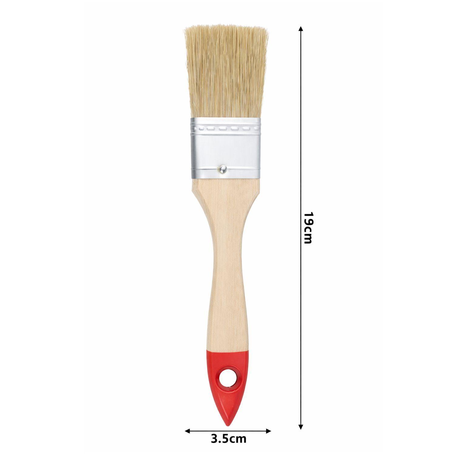 Set 3 Brochas Mango Madera 1.5 Pulgadas Para Pintura Pintar-2