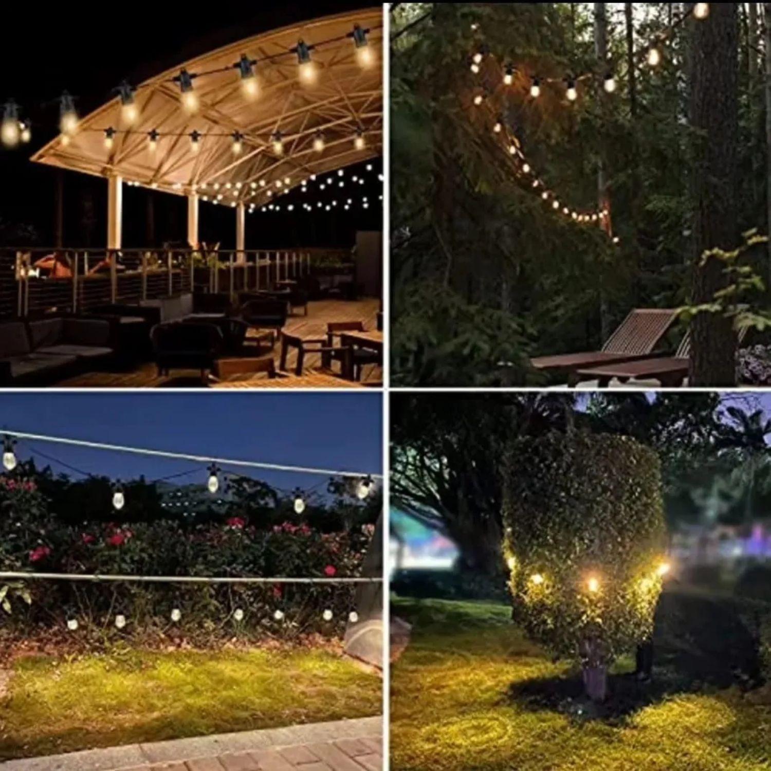 Guirnalda Solar Luces Led Calida 10M Decoracion Navidad-2