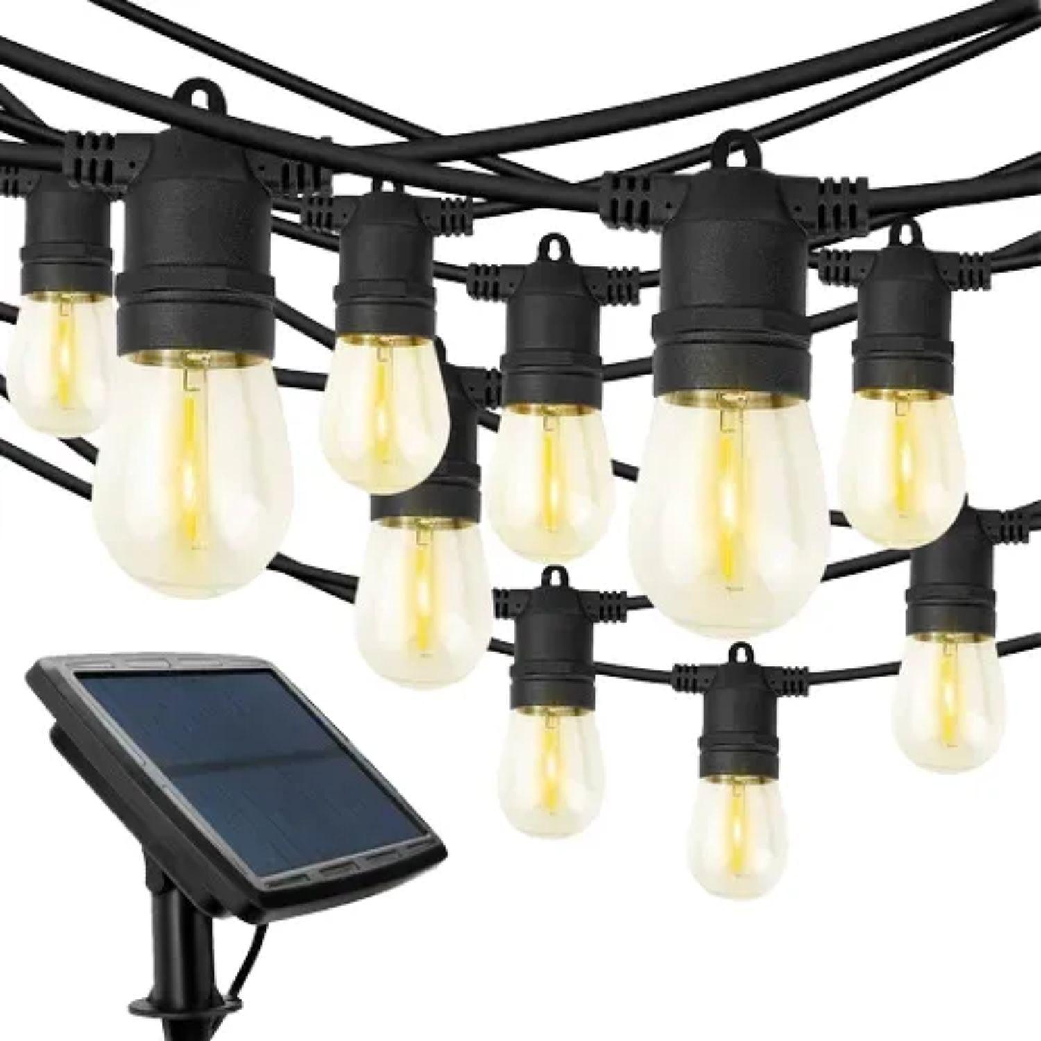 Guirnalda Solar Luces Led Calida 10M Decoracion Navidad-3