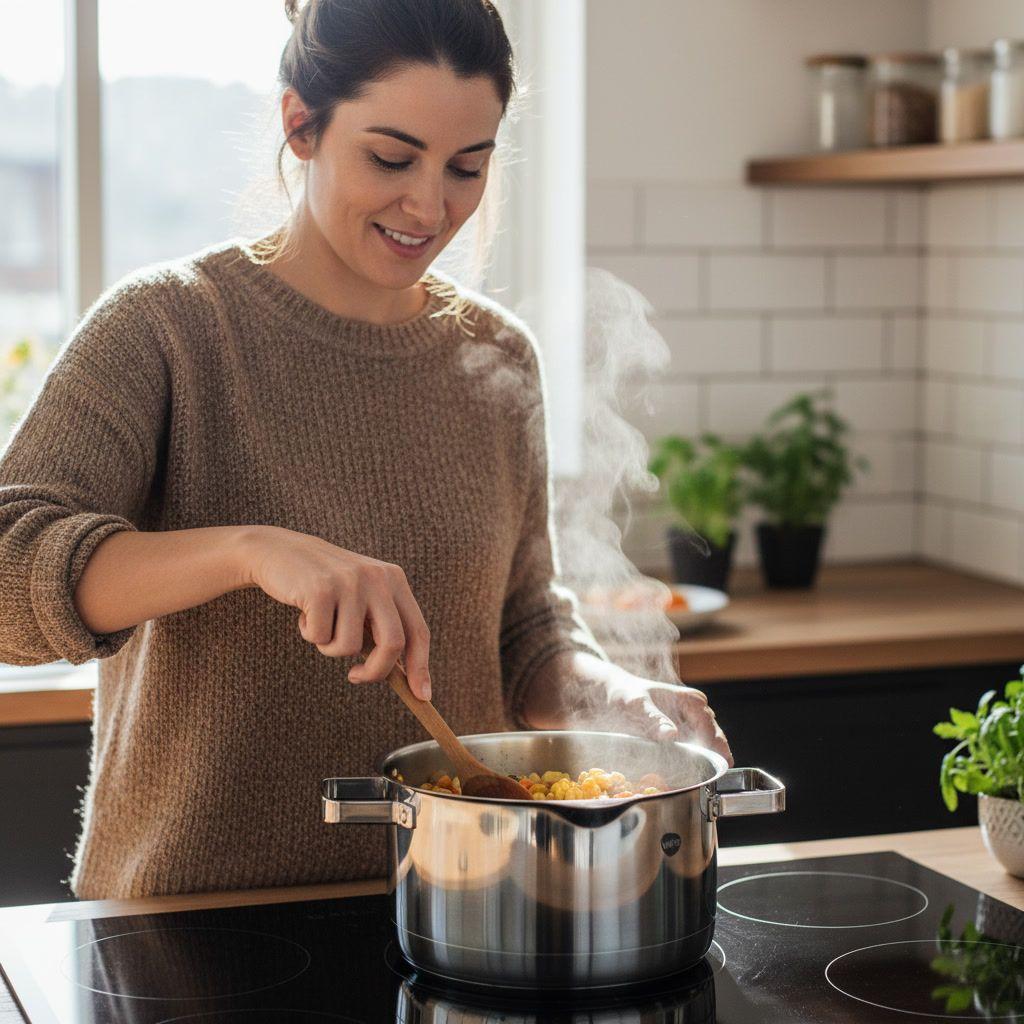 Olla Cacerola Acero Inoxidable 20cm Tapa Wens Induccion-1